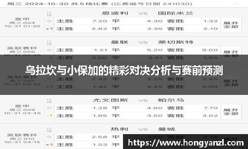 乌拉坎与小保加的精彩对决分析与赛前预测